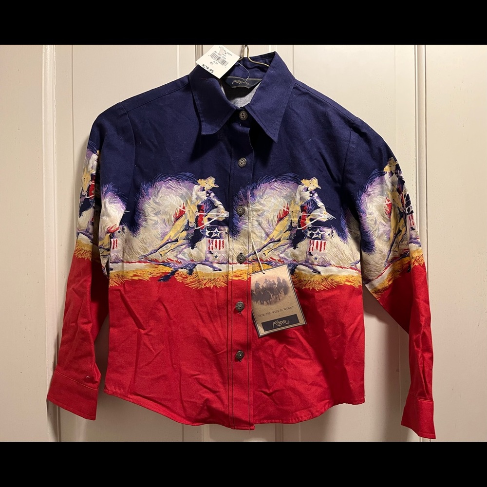 Vintage Roper Girls Size XS Western Shirt NWT